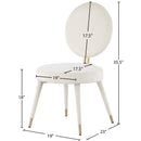  Color_Cream -- Brandy Cream Velvet Upholstered Dining Chair IMAGE 6