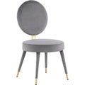  Color_Grey -- Brandy Grey Velvet Upholstered Dining Chair IMAGE 1
