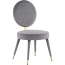  Color_Grey -- Brandy Grey Velvet Upholstered Dining Chair IMAGE 1