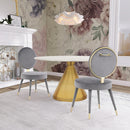  Color_Grey -- Brandy Grey Velvet Upholstered Dining Chair IMAGE 2