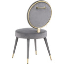  Color_Grey -- Brandy Grey Velvet Upholstered Dining Chair IMAGE 3