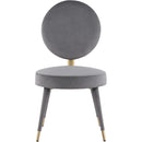  Color_Grey -- Brandy Grey Velvet Upholstered Dining Chair IMAGE 4