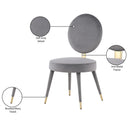  Color_Grey -- Brandy Grey Velvet Upholstered Dining Chair IMAGE 7