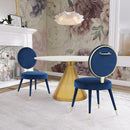  Color_Navy -- Brandy Navy Velvet Upholstered Dining Chair IMAGE 2