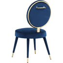  Color_Navy -- Brandy Navy Velvet Upholstered Dining Chair IMAGE 3