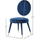  Color_Navy -- Brandy Navy Velvet Upholstered Dining Chair IMAGE 6