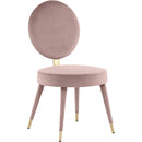  Color_Pink -- Brandy Pink Velvet Upholstered Dining Chair IMAGE 1