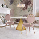  Color_Pink -- Brandy Pink Velvet Upholstered Dining Chair IMAGE 2