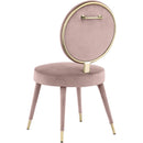  Color_Pink -- Brandy Pink Velvet Upholstered Dining Chair IMAGE 3