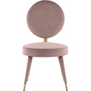  Color_Pink -- Brandy Pink Velvet Upholstered Dining Chair IMAGE 4