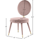  Color_Pink -- Brandy Pink Velvet Upholstered Dining Chair IMAGE 6