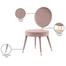  Color_Pink -- Brandy Pink Velvet Upholstered Dining Chair IMAGE 7