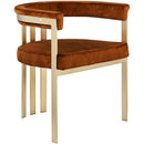  Color_Cognac -- Marcello Cognac Velvet Upholstered Dining Chair IMAGE 1