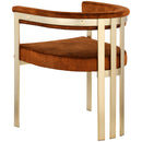  Color_Cognac -- Marcello Cognac Velvet Upholstered Dining Chair IMAGE 3