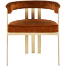  Color_Cognac -- Marcello Cognac Velvet Upholstered Dining Chair IMAGE 4