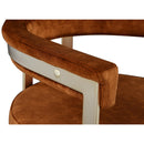  Color_Cognac -- Marcello Cognac Velvet Upholstered Dining Chair IMAGE 5