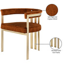  Color_Cognac -- Marcello Cognac Velvet Upholstered Dining Chair IMAGE 8