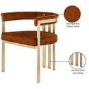 Meridian Marcello Cognac Velvet Dining Chair IMAGE 8