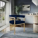  Color_Navy -- Marcello Navy Velvet Upholstered Dining Chair IMAGE 2