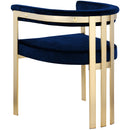  Color_Navy -- Marcello Navy Velvet Upholstered Dining Chair IMAGE 3