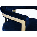 Color_Navy -- Marcello Navy Velvet Upholstered Dining Chair IMAGE 5