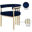  Color_Navy -- Marcello Navy Velvet Upholstered Dining Chair IMAGE 8