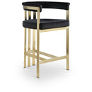  Color_Black/ Brass -- Meridian Marcello Counter Height Stool IMAGE 1