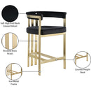  Color_Black/ Brass -- Meridian Marcello Counter Height Stool IMAGE 8