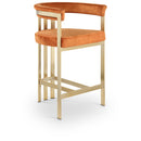  Color_Cognac -- Marcello Cognac Velvet Upholstered Counter Stool IMAGE 1