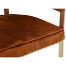  Color_Cognac -- Marcello Cognac Velvet Upholstered Counter Stool IMAGE 6