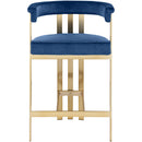  Color_Navy -- Marcello Navy Velvet Upholstered Counter Stool IMAGE 3