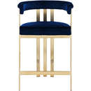  Color_Navy -- Marcello Navy Velvet Upholstered Counter Stool IMAGE 4