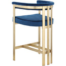  Color_Navy -- Marcello Navy Velvet Upholstered Counter Stool IMAGE 5