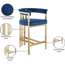  Color_Navy -- Marcello Navy Velvet Upholstered Counter Stool IMAGE 8