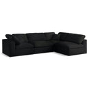  Manufacturer Color_Black -- Meridian Serene Fabric 4 pc Sectional IMAGE 1