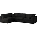  Manufacturer Color_Black -- Meridian Serene Fabric 4 pc Sectional IMAGE 2