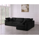  Manufacturer Color_Black -- Meridian Serene Fabric 4 pc Sectional IMAGE 4