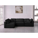  Manufacturer Color_Black -- Meridian Serene Fabric 4 pc Sectional IMAGE 5