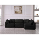  Manufacturer Color_Black -- Meridian Serene Fabric 4 pc Sectional IMAGE 6
