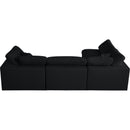  Manufacturer Color_Black -- Meridian Serene Fabric 4 pc Sectional IMAGE 7