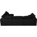  Manufacturer Color_Black -- Meridian Serene Fabric 4 pc Sectional IMAGE 8