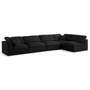  Manufacturer Color_Black -- Meridian Serene Fabric 5 pc Sectional IMAGE 1