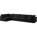  Manufacturer Color_Black -- Meridian Serene Fabric 5 pc Sectional IMAGE 2