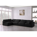  Manufacturer Color_Black -- Meridian Serene Fabric 5 pc Sectional IMAGE 3