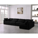  Manufacturer Color_Black -- Meridian Serene Fabric 5 pc Sectional IMAGE 4