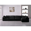  Manufacturer Color_Black -- Meridian Serene Fabric 5 pc Sectional IMAGE 5
