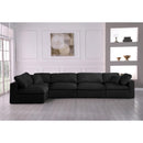  Manufacturer Color_Black -- Meridian Serene Fabric 5 pc Sectional IMAGE 6
