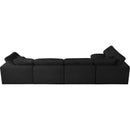  Manufacturer Color_Black -- Meridian Serene Fabric 5 pc Sectional IMAGE 7