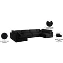  Manufacturer Color_Black -- Meridian Serene Fabric 6 pc Sectional IMAGE 10