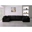  Manufacturer Color_Black -- Meridian Serene Fabric 6 pc Sectional IMAGE 3